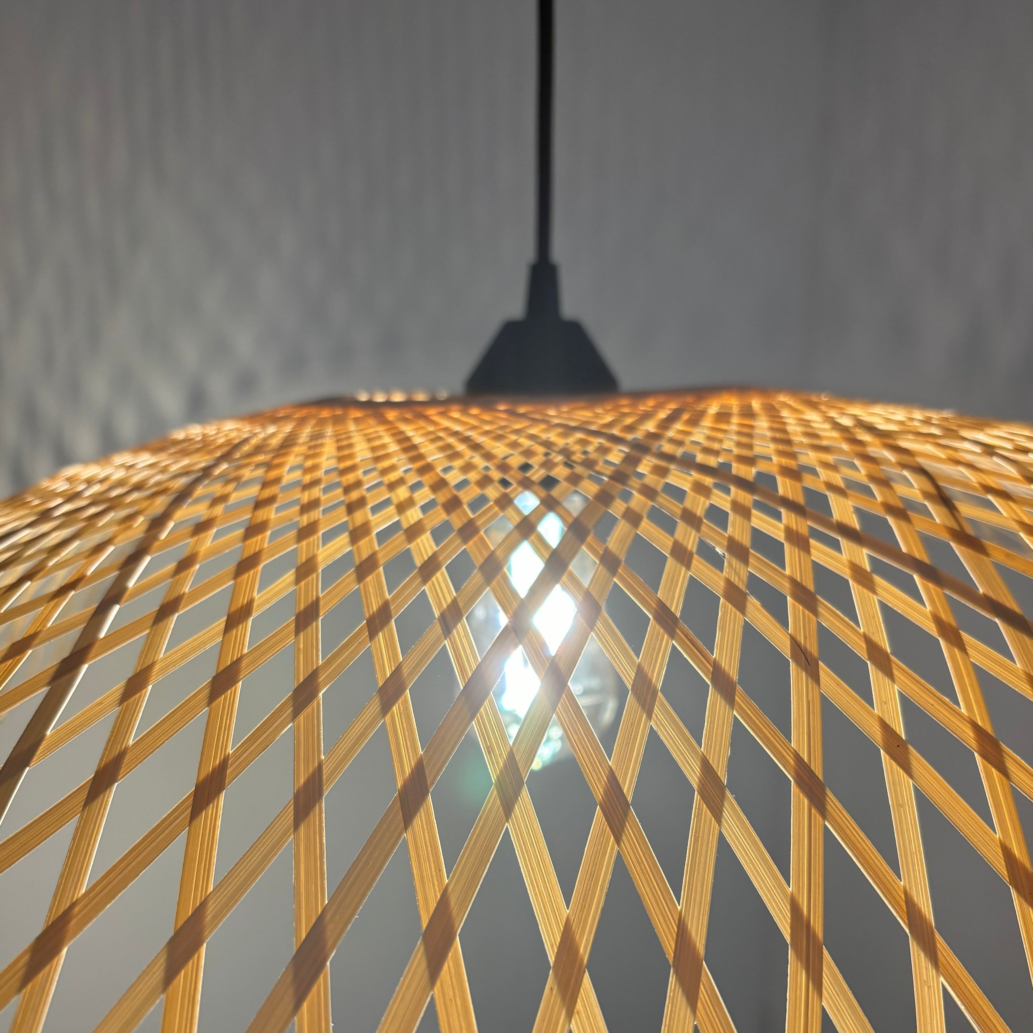 CGC TULUL Duo Large 56cm Bamboo Lamp Shade Easy Fit Lampshade