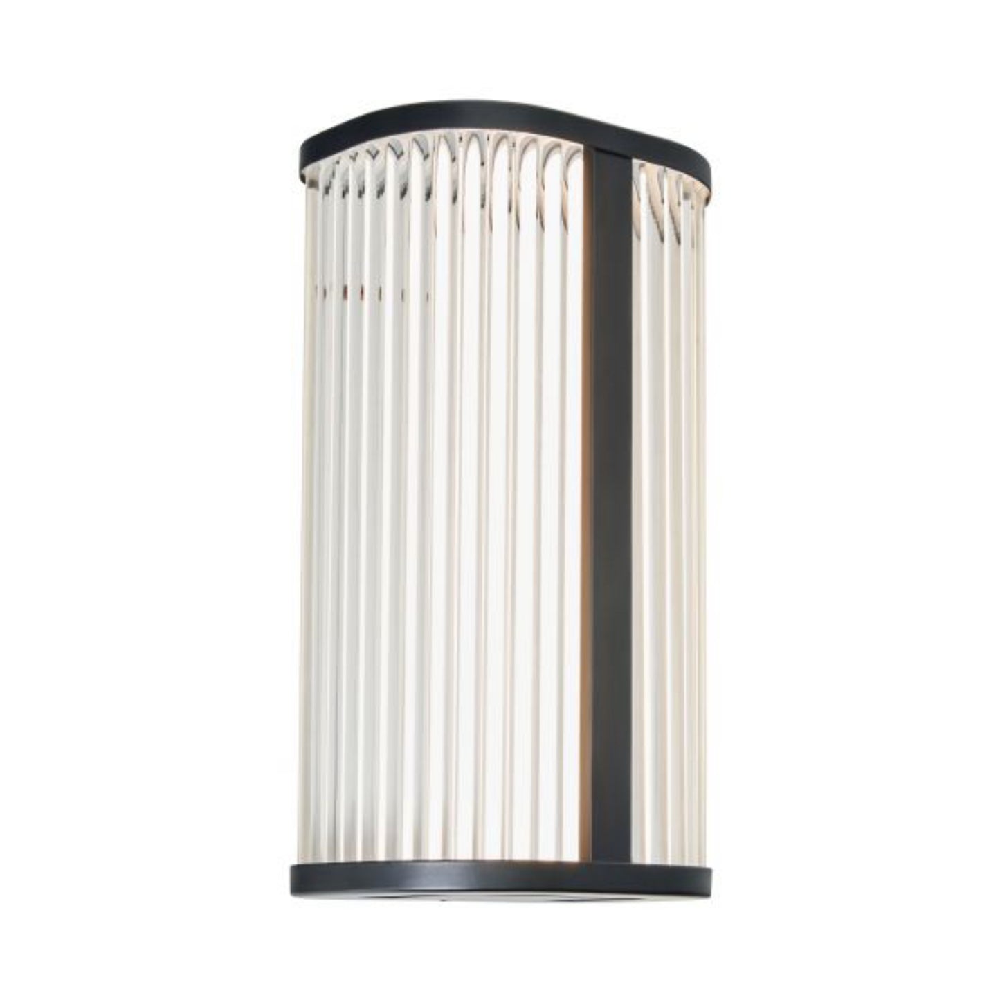 CGC ANAIS Matt Black 8W LED Wall Light Ribbed Diffuser