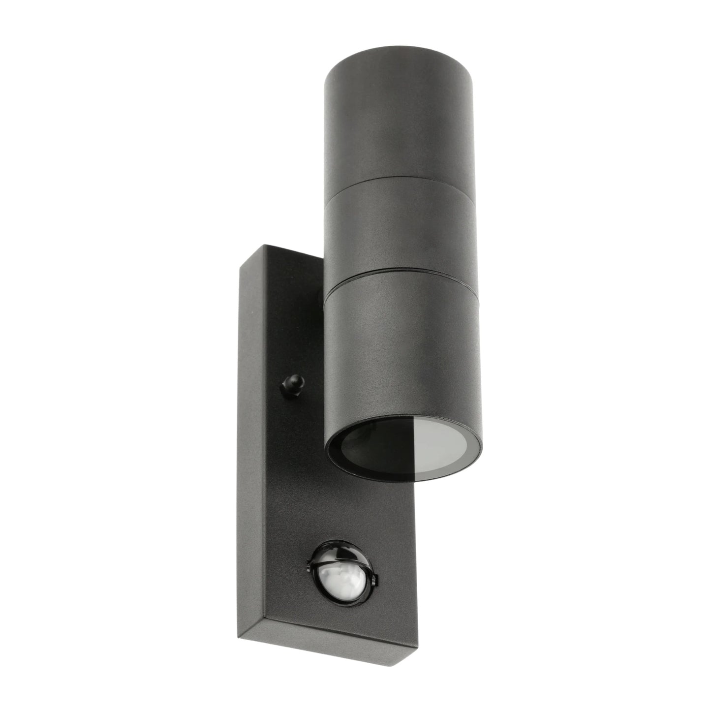 Our Leon outdoor single down light is modern and stylish in its appearance. It comes in a cylinder design mounted on a rectangle back plate complete with clear glass diffuser and built in PIR motion sensor. It is designed for durability and longevity with its robust material producing a fully weatherproof and water resistant light fitting