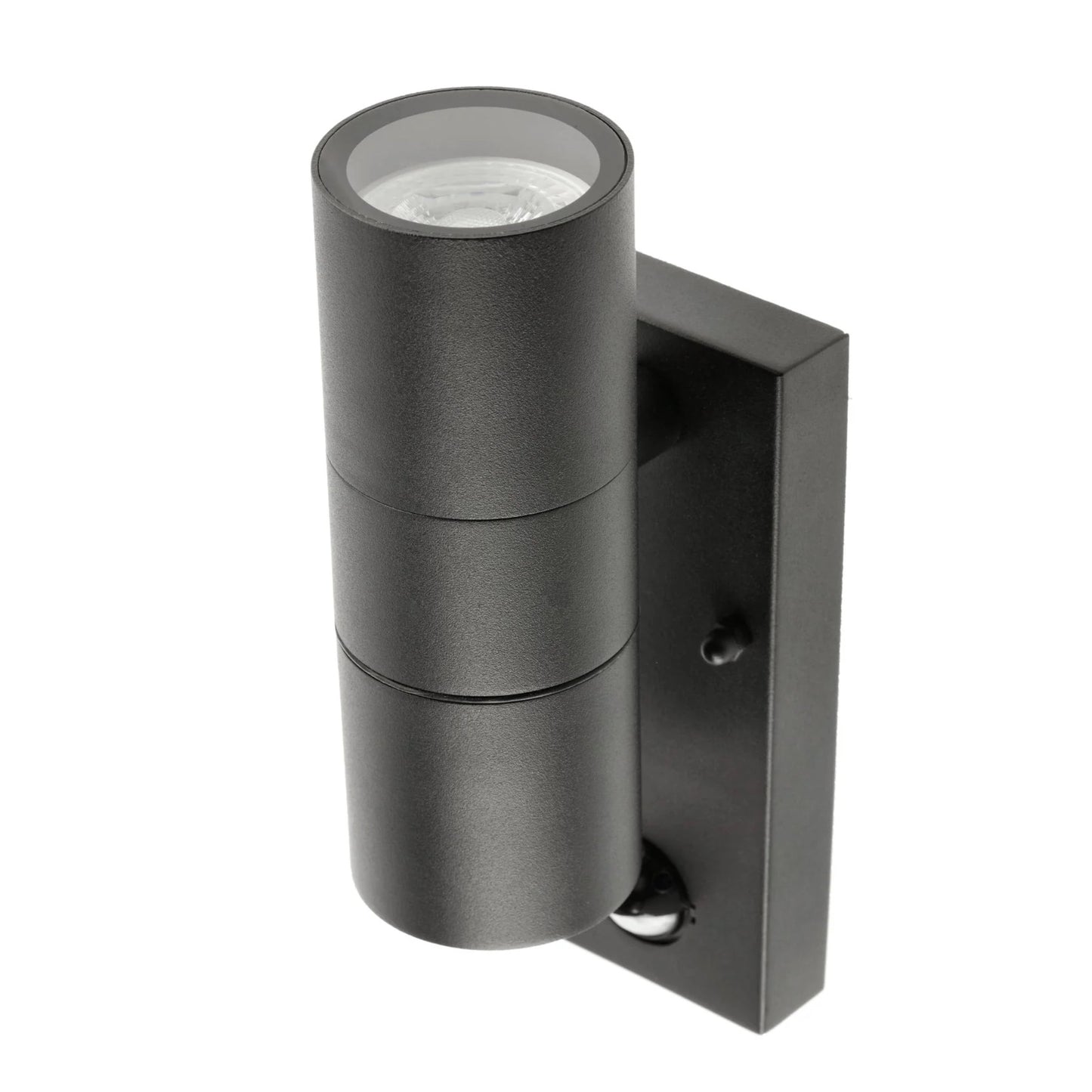 Our Leon outdoor single down light is modern and stylish in its appearance. It comes in a cylinder design mounted on a rectangle back plate complete with clear glass diffuser and built in PIR motion sensor. It is designed for durability and longevity with its robust material producing a fully weatherproof and water resistant light fitting