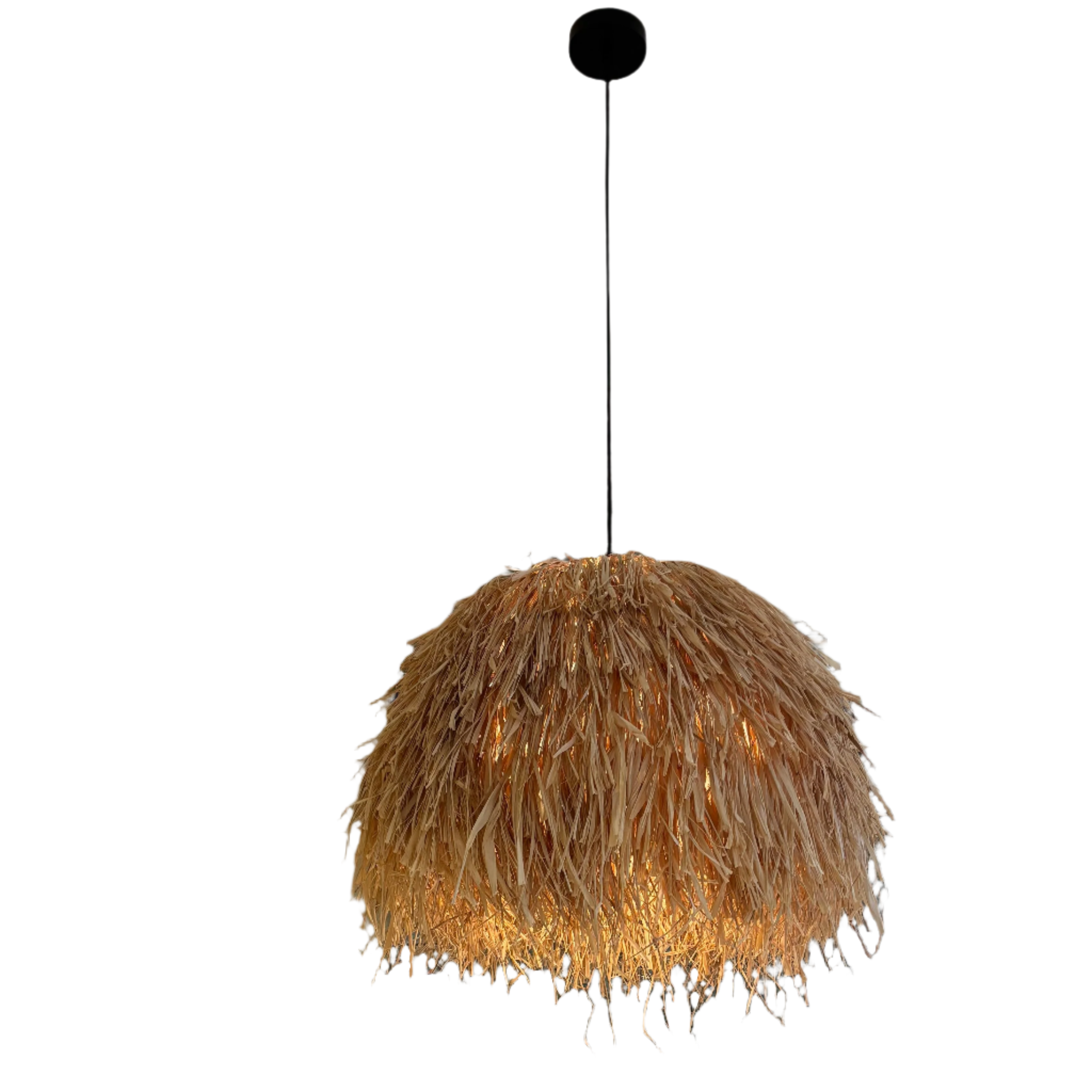 CGC Gilli Large Natural Raffia Grass  67 cm Lampshade Easy Fit Pendant Light Shade