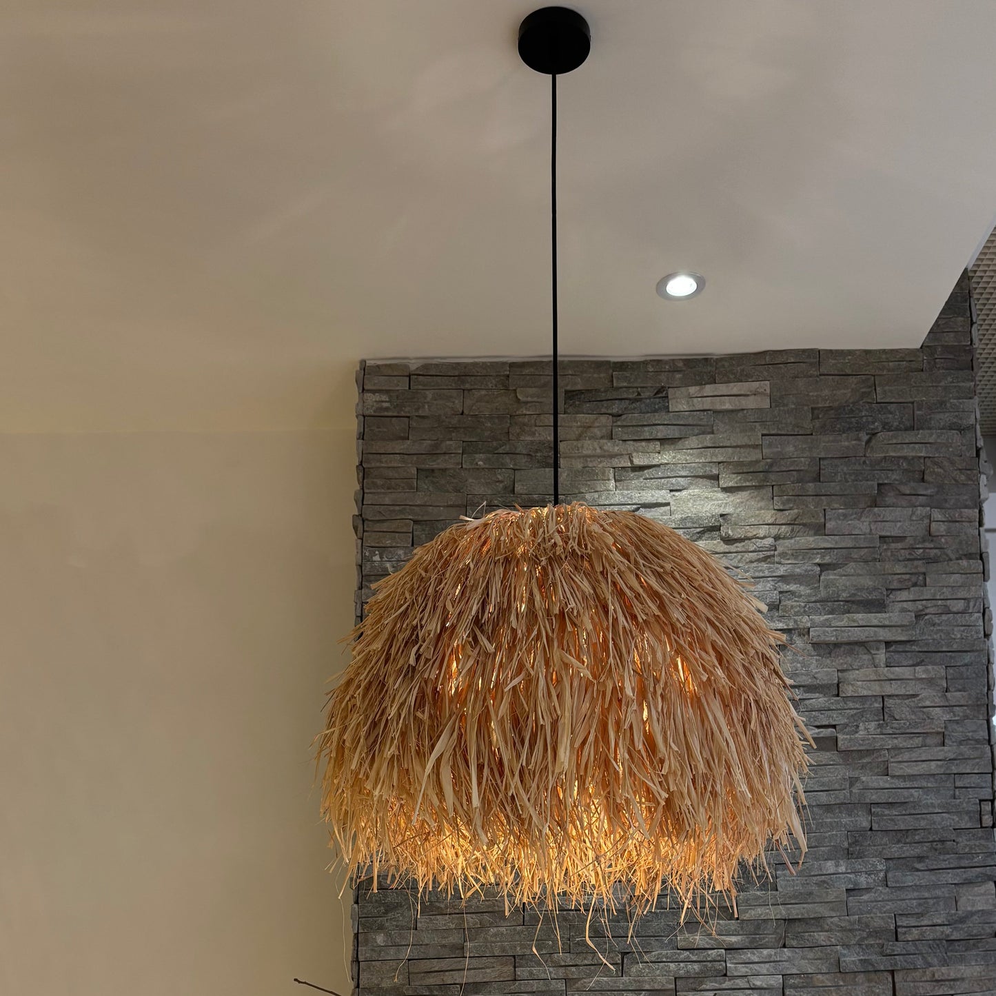CGC Gilli Large Natural Raffia Grass 67 cm Lampshade Easy Fit Pendant Light Shade