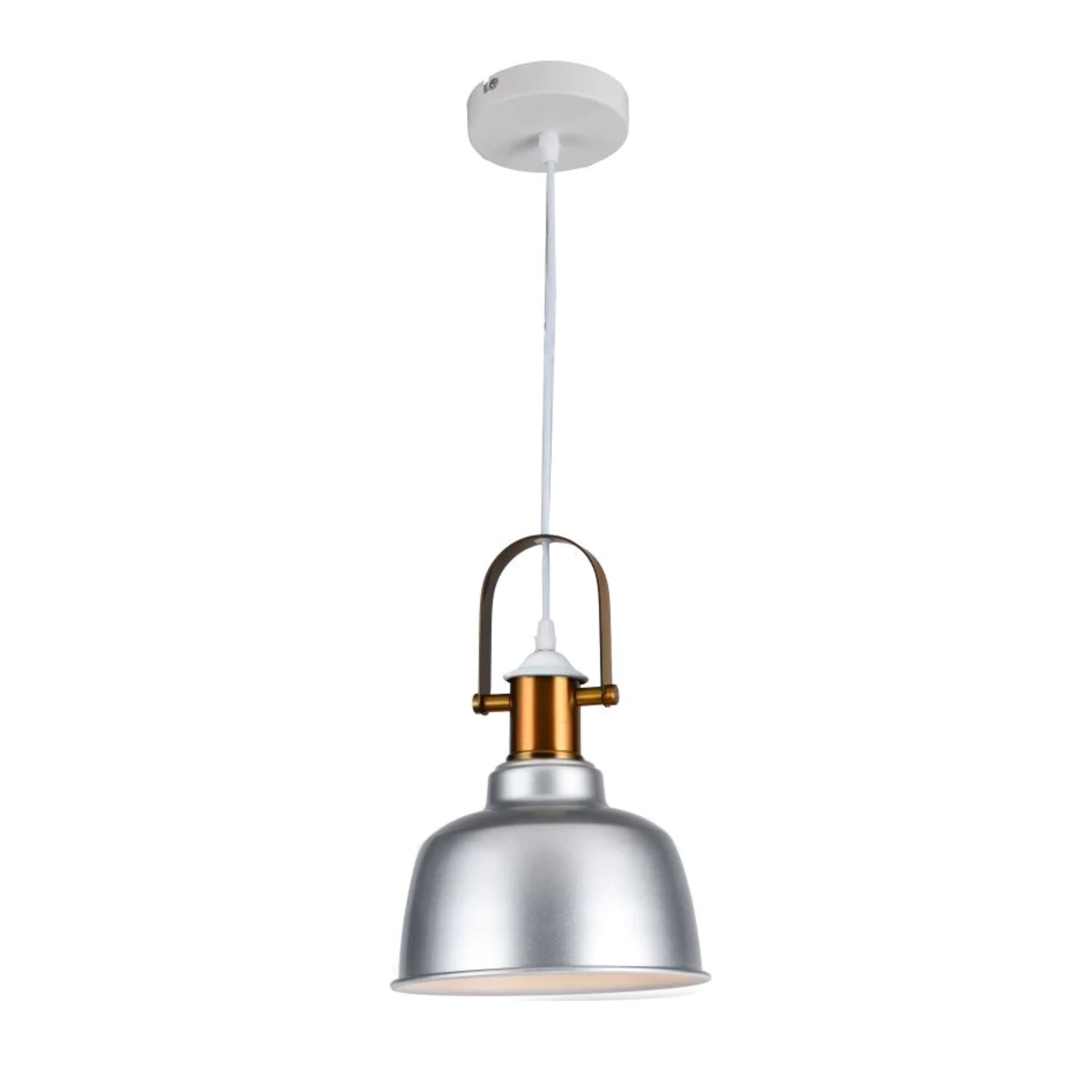 Industrial lighting has been very popular in the lighting sector for some time. This is not only because the resulting contrast has such a harmonious appearance, but also because of the fantastic lighting effect that is produced by the white inner surface of the shade. Our Georgie pendant light is a very attractive light fitting for all kinds of modern living space especially over counter and  kitchen islands.