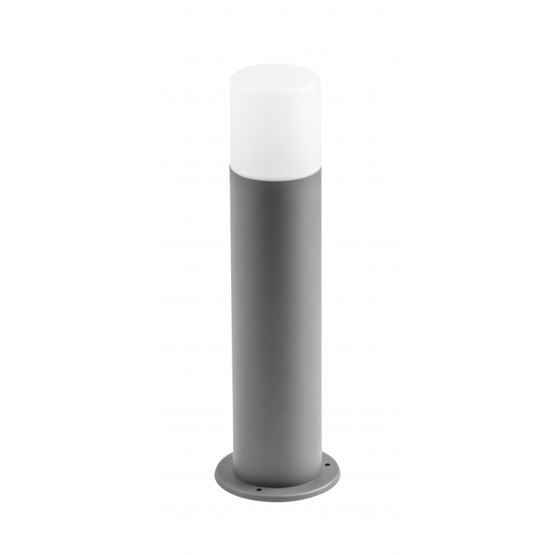 Gray bollard light on a white background