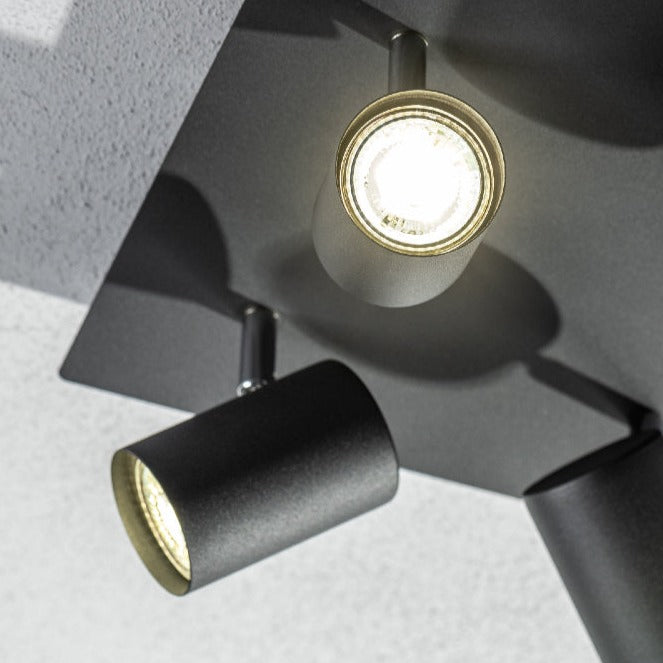 Add an industrial style to your home with the VENETO light finished in black. The lamp is also ideal for task lighting due to the adjustable heads providing a focused beam. The simplistic design of these makes them suitable for all interior styles.