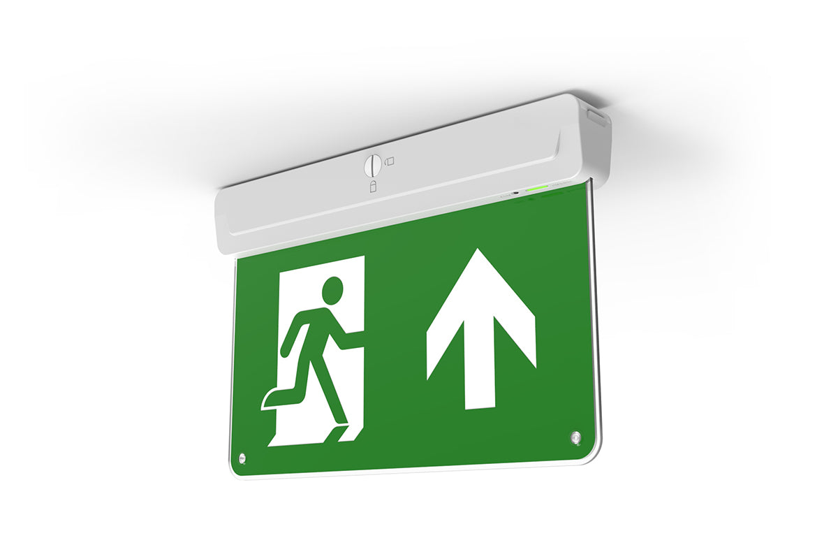 CGC White Emergency Exit Sign Double Side Wall or Ceiling Mounting with Legends