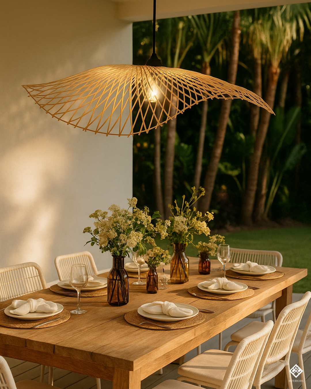 CGC TULUL Large 56 cm Hand Made Bamboo Easy Fit Lampshade