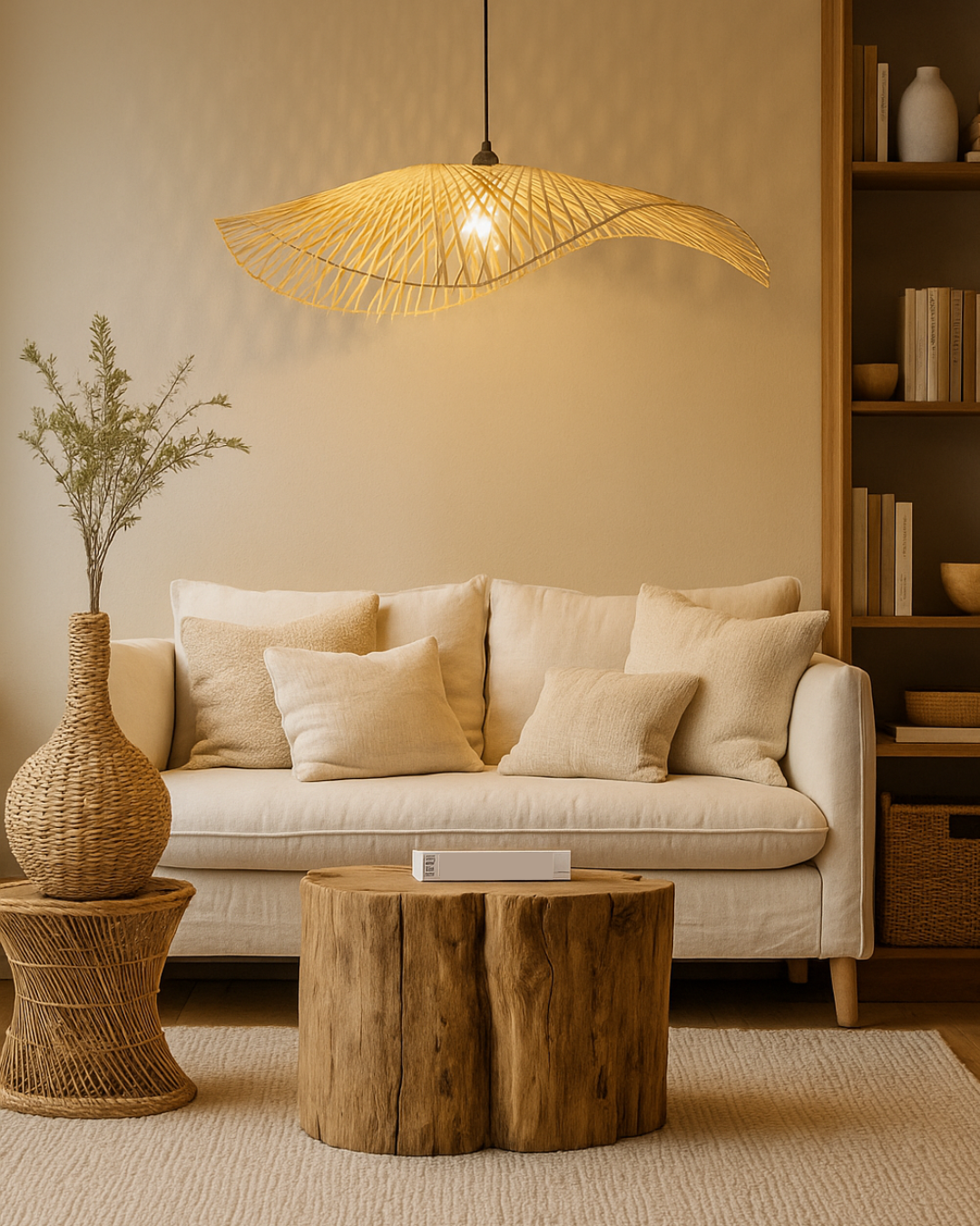 CGC TULUL Large 56 cm Hand Made Bamboo Easy Fit Lampshade