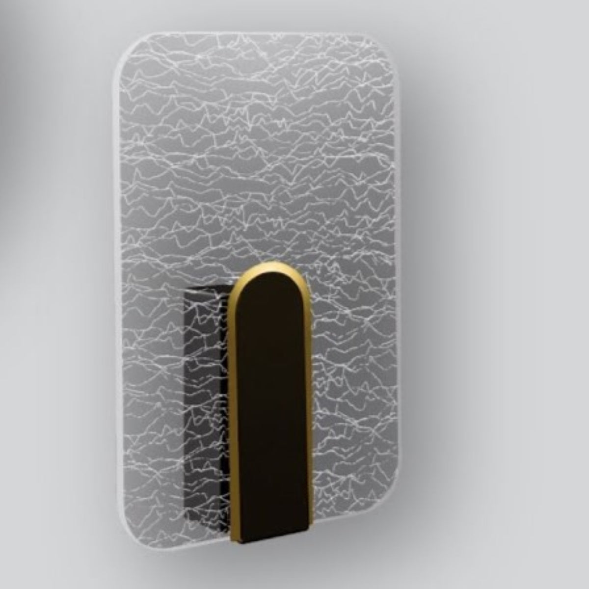 CGC CRACKLE Indoor LED Wall Light Black Gold and Crackle Glass Effect 6W 4200k Natural White 730lm