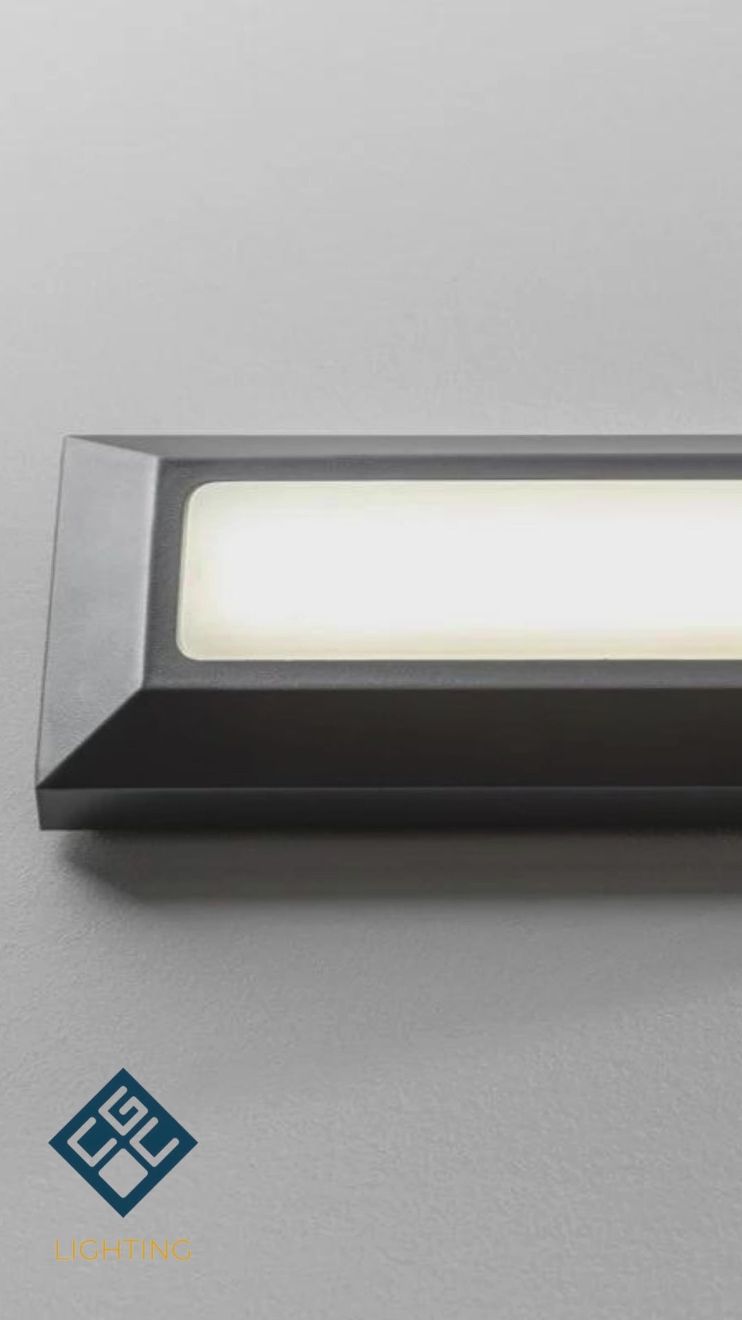 Load video: CGC REBECCA Dark Grey Slim LED Outdoor Rectangle Brick Light