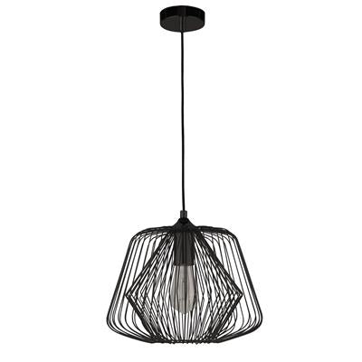 Give your home an update, the Bell Cage pendant brings a stylish look to it. The sleek black finish is complemented with its unique shaping and gives off an impressive effect when lit.