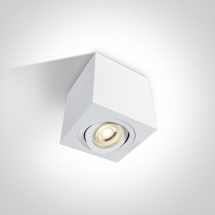 CGC SASHA White Square Surface Mount Tilt Spotlights