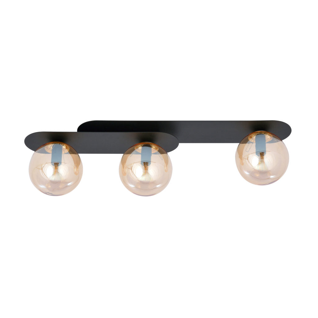 CGC PLAZA 3 BLACK/MIODOWY CEILING LAMP LIGHT