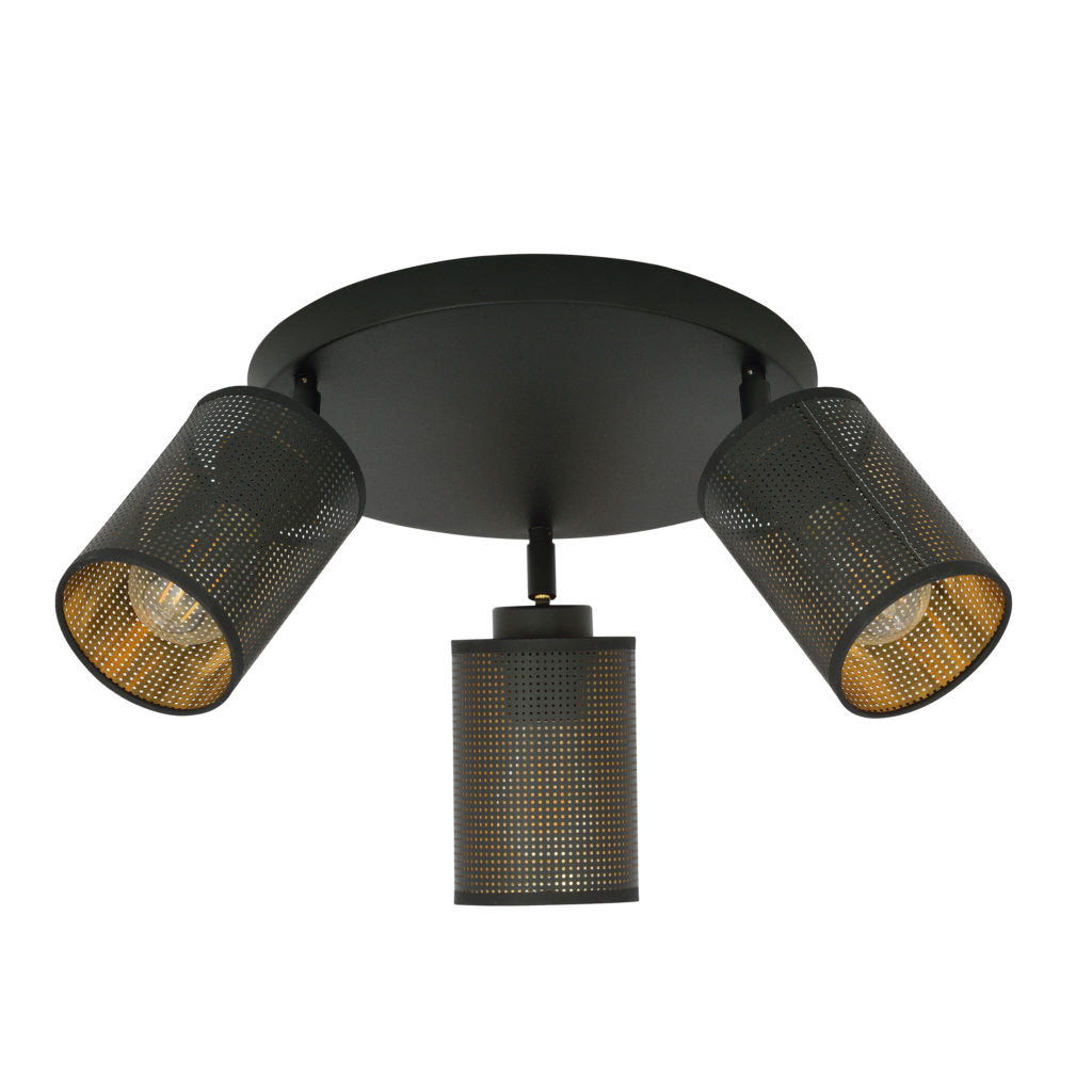 CGC BRONX 3 PREMIUM BLACK CEILING LAMP LIGHT