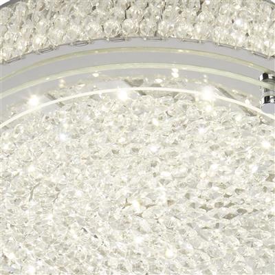 CGC FLORIDA LED Flush - Chrome with Clear Crystal Deco