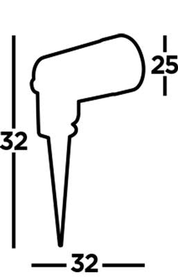 CGC SPIKEY Outdoor Garden Spike - Grey Polycarbonate