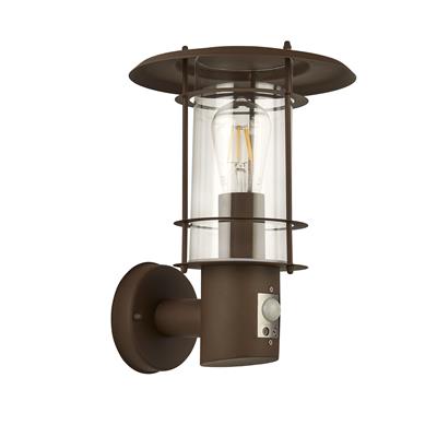 CGC EDGEWARE Outdoor Wall Light with Sensor - Rust Brown