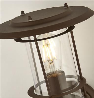 CGC EDGEWARE Outdoor Wall Light with Sensor - Rust Brown