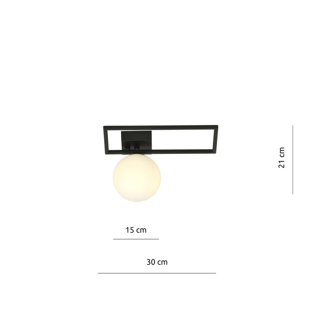 CGC IMAGO 1D BLACK/OPAL CEILING LAMP LIGHT