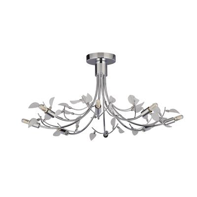 CGC WISTERIA Chrome & Glass Leaves Ceiling Pendant