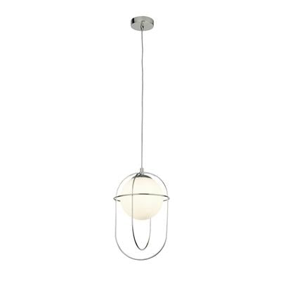 CGC AXIS Ceiling Pendant - Chrome & Opal Glass