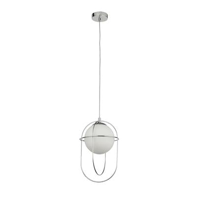 CGC AXIS Ceiling Pendant - Chrome & Opal Glass
