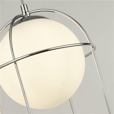 CGC AXIS Ceiling Pendant - Chrome & Opal Glass