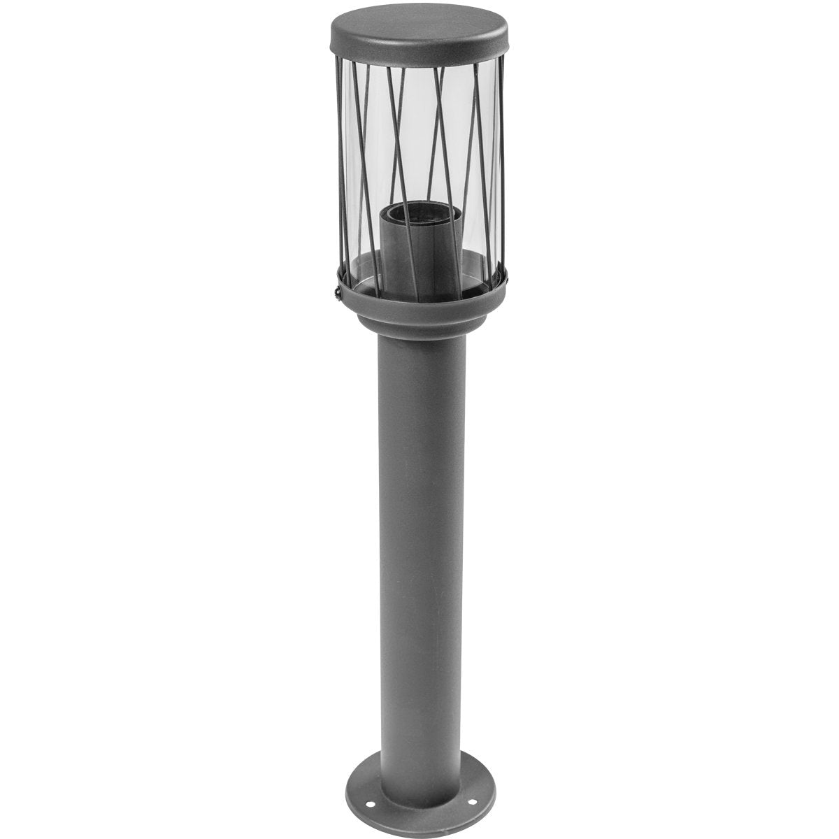 CGC CORA Dark Grey Diagonal Pattern Medium Post Light