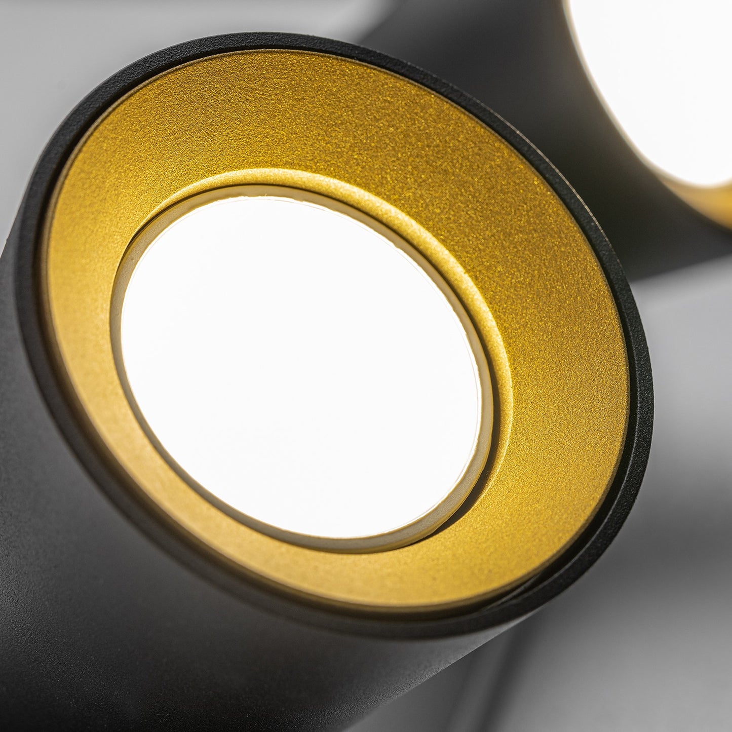 CGC SANDRA Black Cylinder Ceiling Spotlight With Gold Inner Reflector