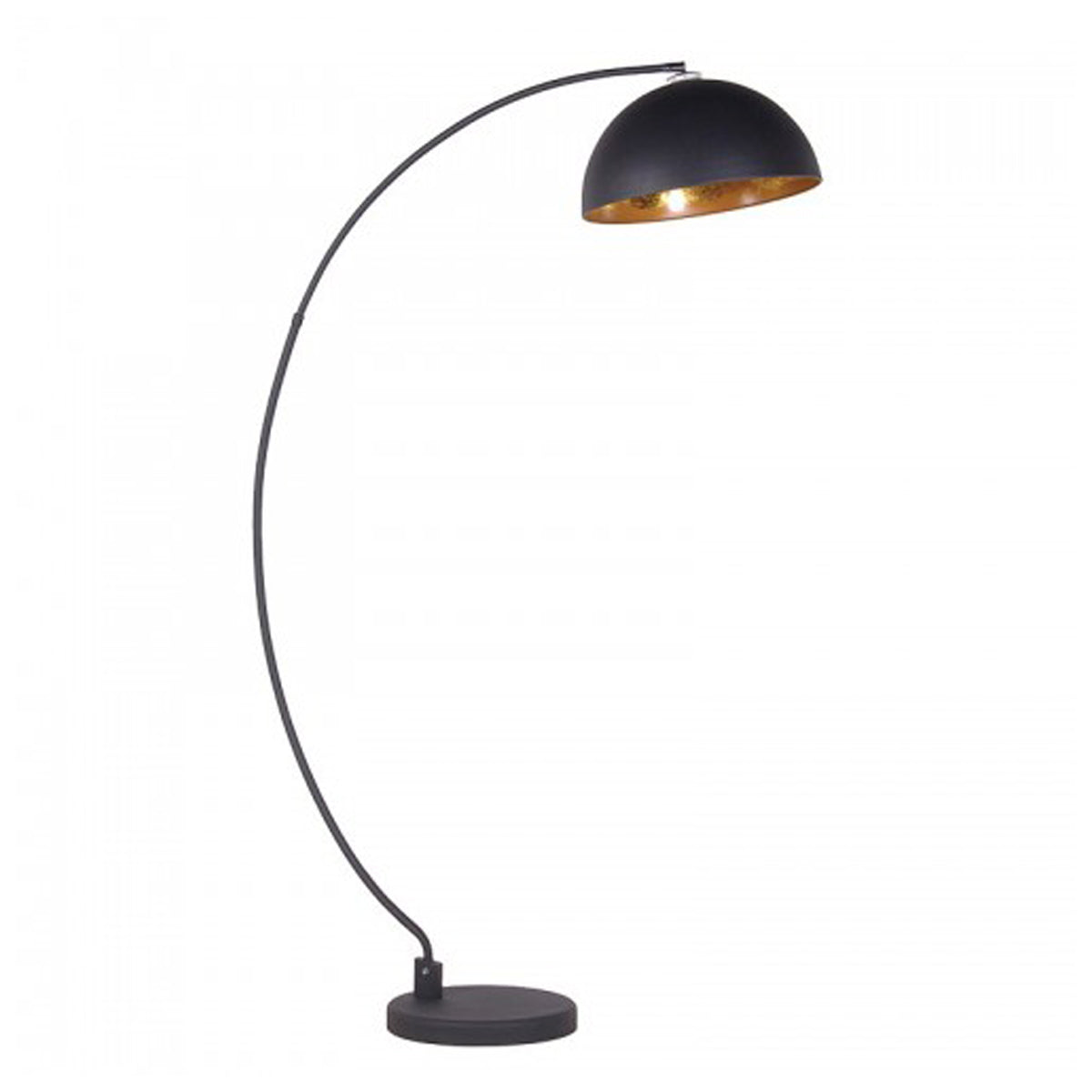 MINA - CGC Matt Black & Distressed Gold Extra Large Curved Lamp