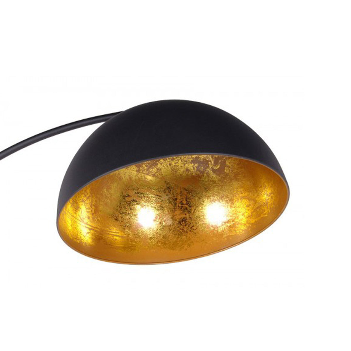 MINA - CGC Matt Black & Distressed Gold Extra Large Curved Lamp