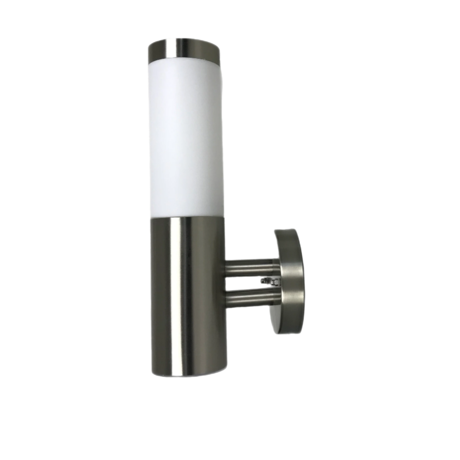 Our Aster wall light looks great in modern settings. Our wall light has a simple round design, and its stainless-steel body is complemented by an opal polycarbonate diffuser. This wall light is perfect for any outdoor space requiring light and security such as gardens, driveways, doorways workspaces, pubs and hotels.
