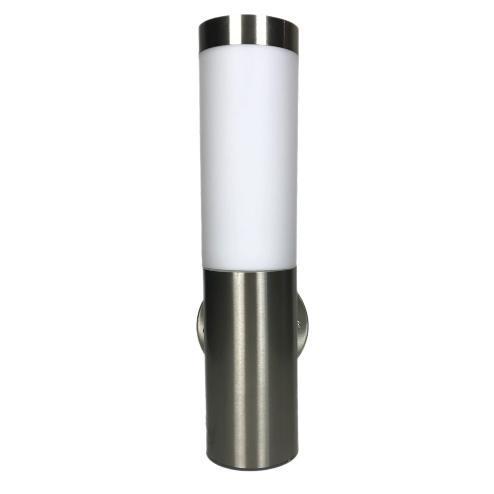 Our Aster wall light looks great in modern settings. Our wall light has a simple round design, and its stainless-steel body is complemented by an opal polycarbonate diffuser. This wall light is perfect for any outdoor space requiring light and security such as gardens, driveways, doorways workspaces, pubs and hotels.