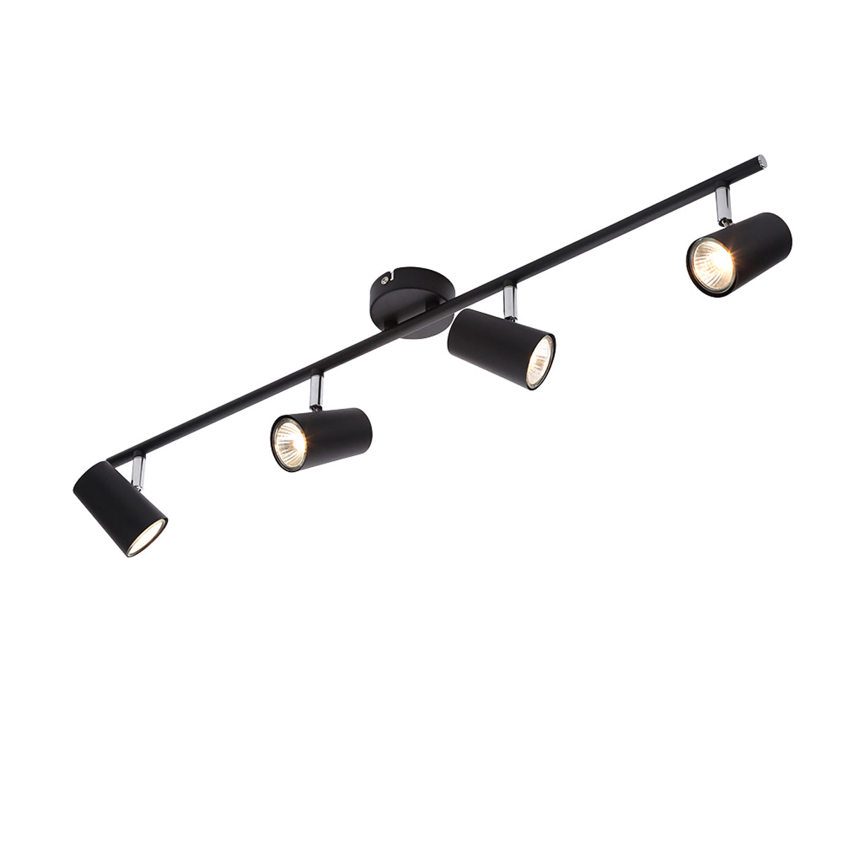 CGC LAYLA Adjustable Black 4 Spotlight Ceiling Bar