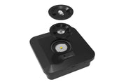 CGC Surface Mount Square Black IP65 Emergency Downlight with Changeable Corridor and Open Area Lens