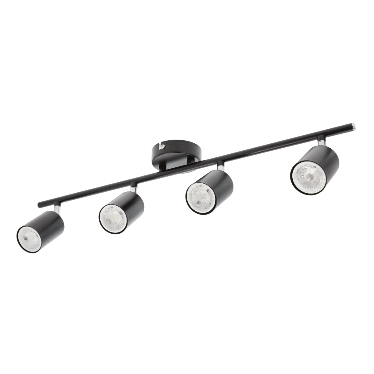 Our Jack 4 Light Spotlight Bar is the perfect addition to your interior lighting arrangements, finished in black it's perfect for adding a sleek lighting design to your room. The modern design features 4 adjustable light heads perfect for lighting your kitchen – ensuring all spaces are efficiently illuminated with a practical task light that can be adjusted to your needs.
