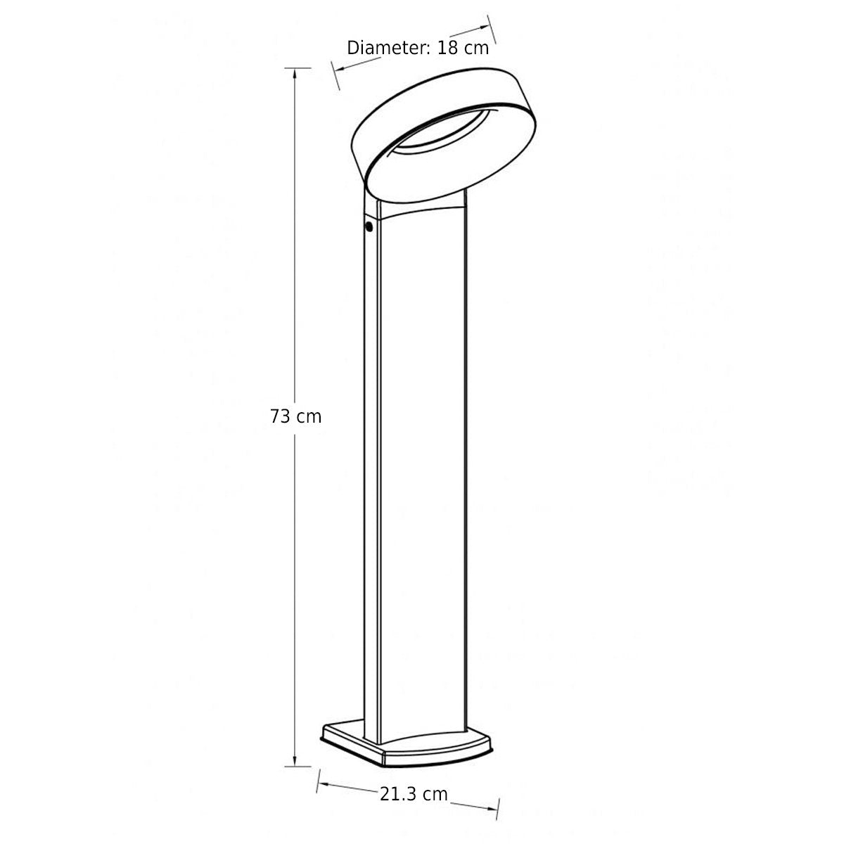 CGC THEA Dark Grey Halo LED Outdoor Post Light