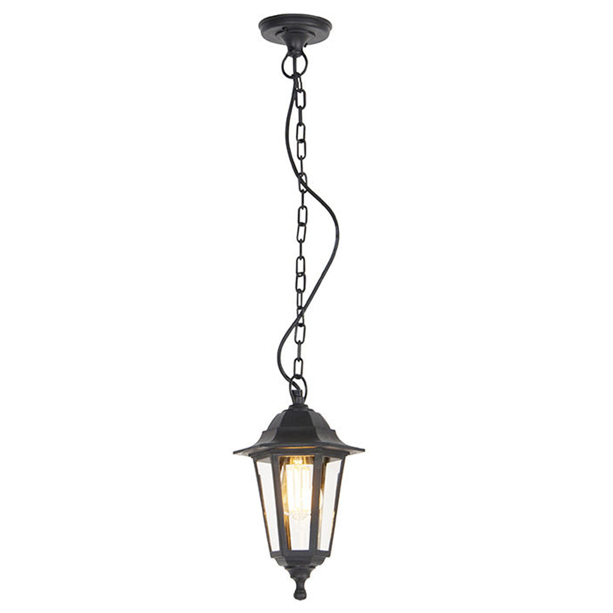Our Yasmin lantern delivers on style and durability and is a smart choice for your exterior lighting. With its black polycarbonate construction teamed with clear polycarbonate panes, this lantern is hardwearing and rust and weatherproof. Built for life outdoors, it has an IP44 rating which means it can withstand the harshest of weather conditions. For sophisticated yet robust outdoor lighting, our Yasmin black outdoor traditional lantern is a strong contender.