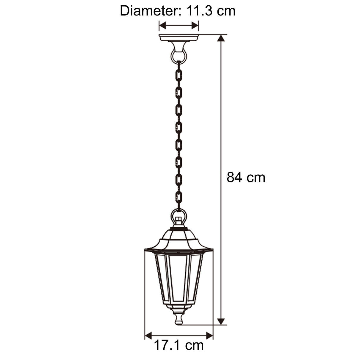 Our Yasmin lantern delivers on style and durability and is a smart choice for your exterior lighting. With its black polycarbonate construction teamed with clear polycarbonate panes, this lantern is hardwearing and rust and weatherproof. Built for life outdoors, it has an IP44 rating which means it can withstand the harshest of weather conditions. For sophisticated yet robust outdoor lighting, our Yasmin black outdoor traditional lantern is a strong contender.
