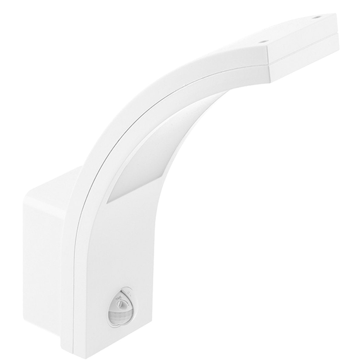 CGC PARIS White LED Curved Outdoor Wall Light With Motion Sensor