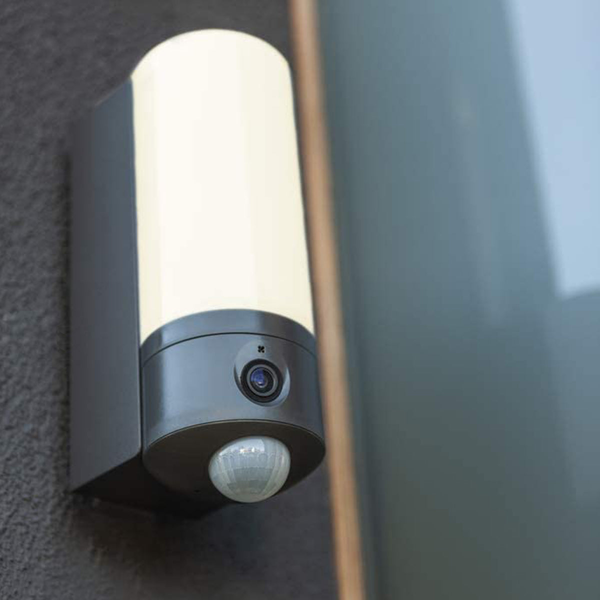 CGC VANESSA Dark Grey Cylindrical Camera LED Wall Light With App