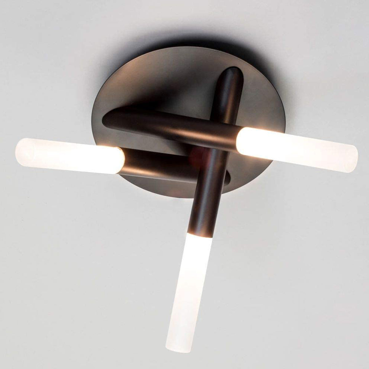 CGC VICKI Black Triple Cross Tube Ceiling Light