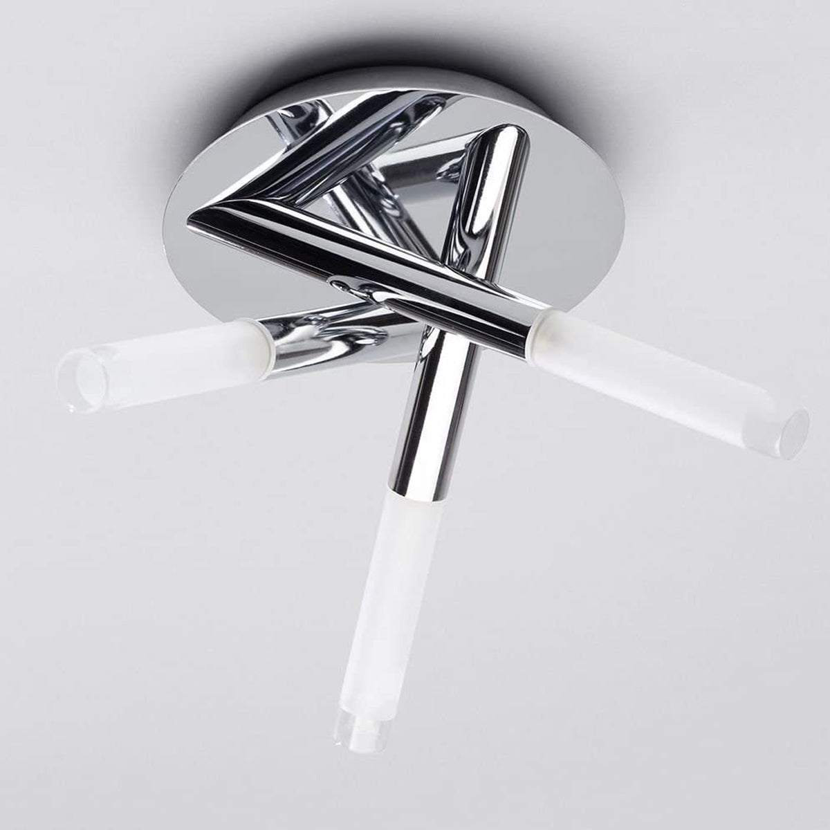 CGC VICKI Chrome Triple Cross Tube Ceiling Light