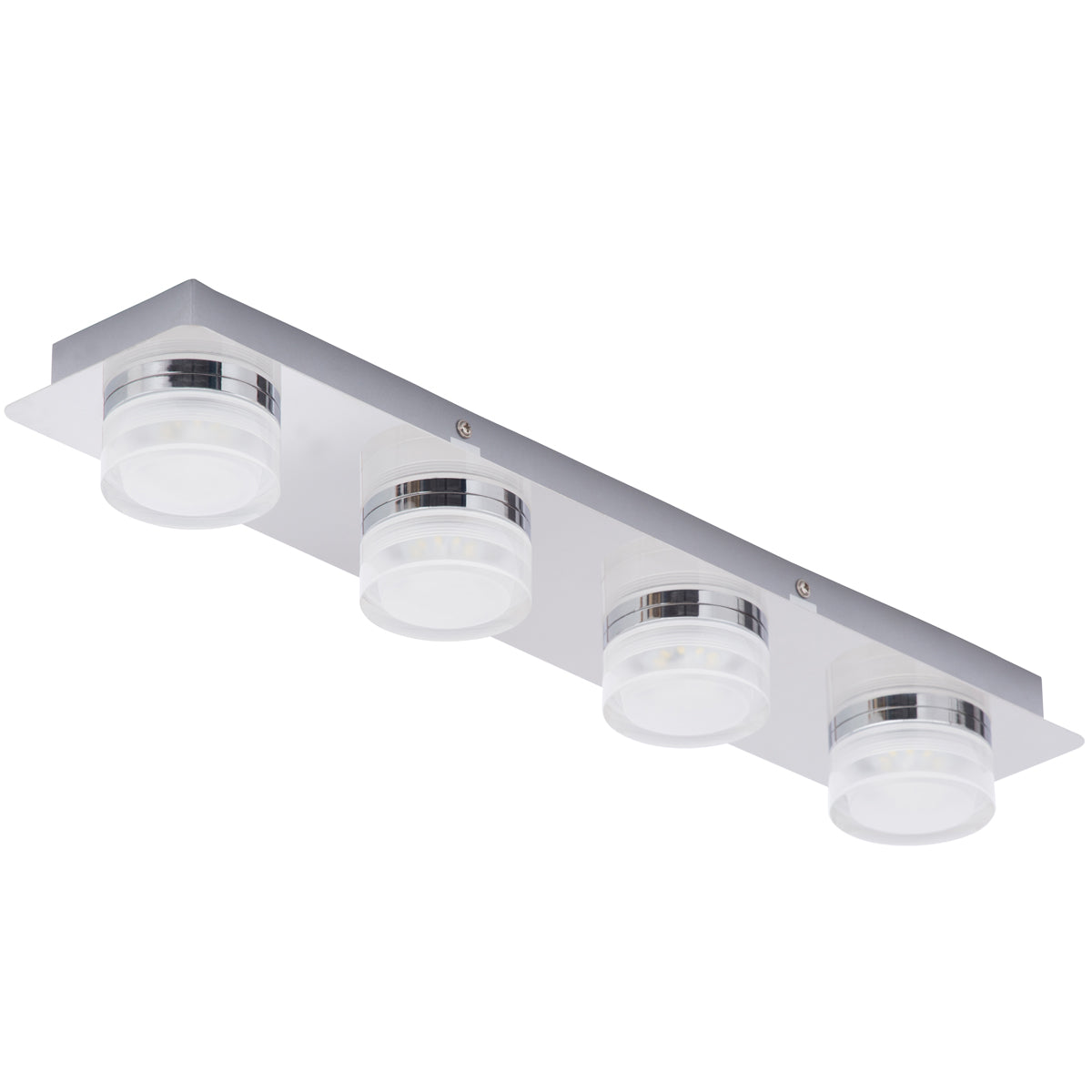 CGC CHERRY Chrome 4 Head Bathroom Bar Light with Opal Diffuser