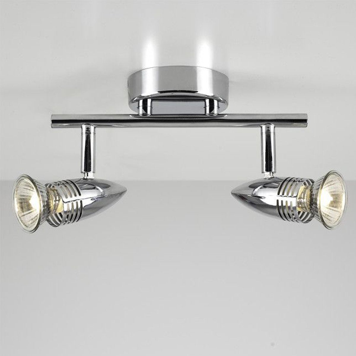 CGC LEAH Polished Chrome Twin Bar Ceiling Spotlights