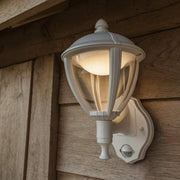 Our Cindy lantern wall light delivers on style and durability and is a smart choice for your exterior lighting. With its white aluminium construction teamed with clear panes, this lantern is hardwearing and rust and weatherproof. Built for life outdoors, it has an IP44 rating which means it can withstand the harshest of weather conditions. For sophisticated yet robust outdoor lighting, our Cindy white outdoor traditional lantern is a strong contender.