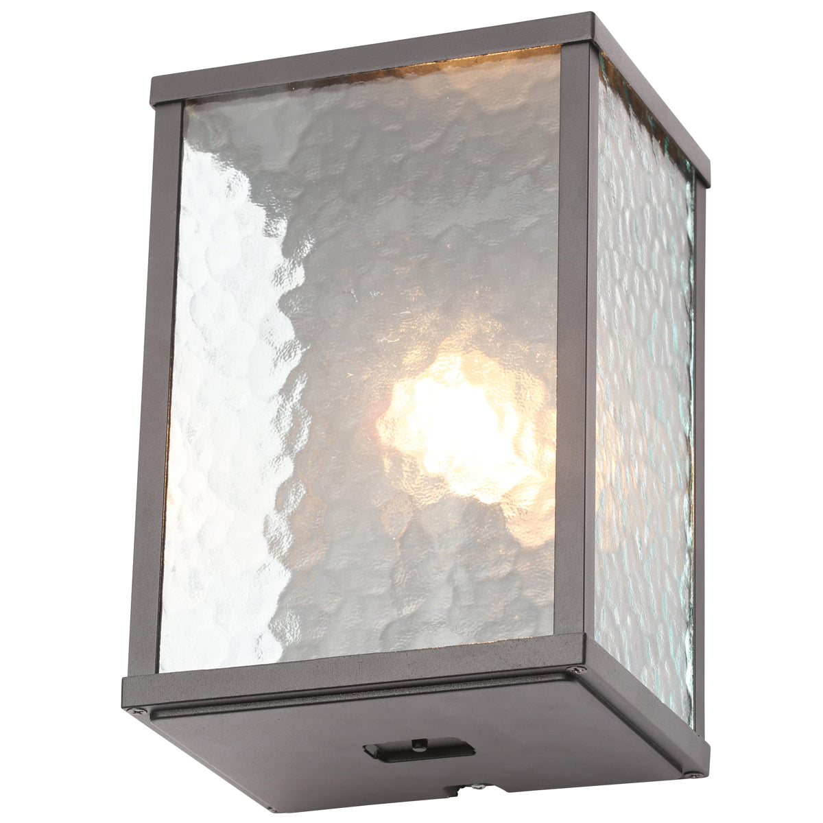 CGC ELIZABETH Black Outdoor Wall Lantern With Frosted Glass Effect