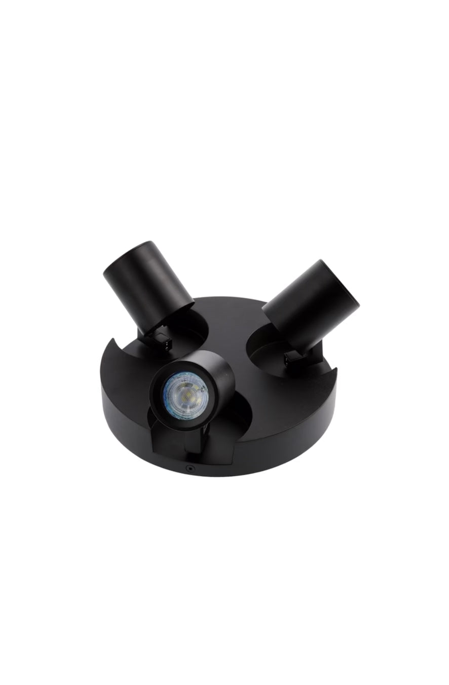 Load video: CGC CARLA Triple Black Modern Cylinder Spotlights