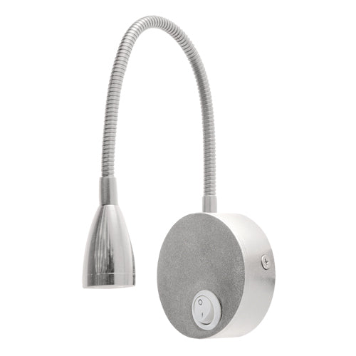 The chrome Stone lamp consists of flexible light which can be tilted and adjusted on its own axis. The lamp base has a on/off switch making it ideal for a bedside reading lamp. Made of an aluminium body , the lamp with its simple design fits well into different spaces. Whether functional office or cosy home - the timeless lamp is perfect for many types of use.