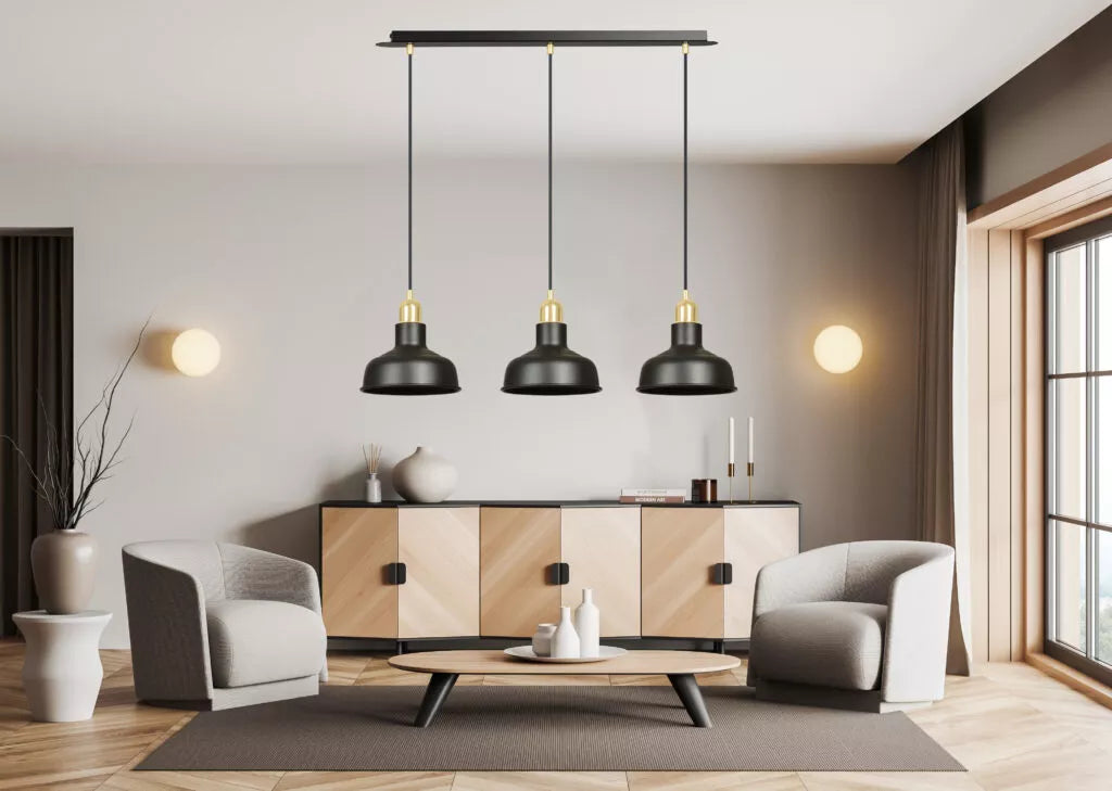 CGC IBOR 3 BLACK PENDANT LIGHT